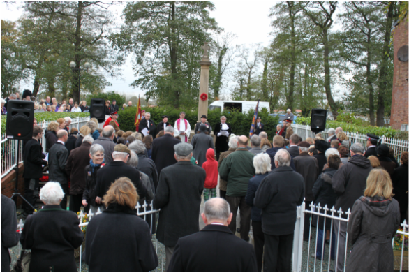 Well wishers on Armistice Day